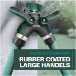2WAYZ Hose Splitter 2 Way Heavy Duty Outdoor Faucet and Garden Connector - Water Spigot Splitter - Durable All-Metal Y Adapter with Shut-Off Valve - 4 x 4 x 1.5 Inches