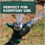 2WAYZ Hose Splitter 2 Way Heavy Duty Outdoor Faucet and Garden Connector - Water Spigot Splitter - Durable All-Metal Y Adapter with Shut-Off Valve - 4 x 4 x 1.5 Inches