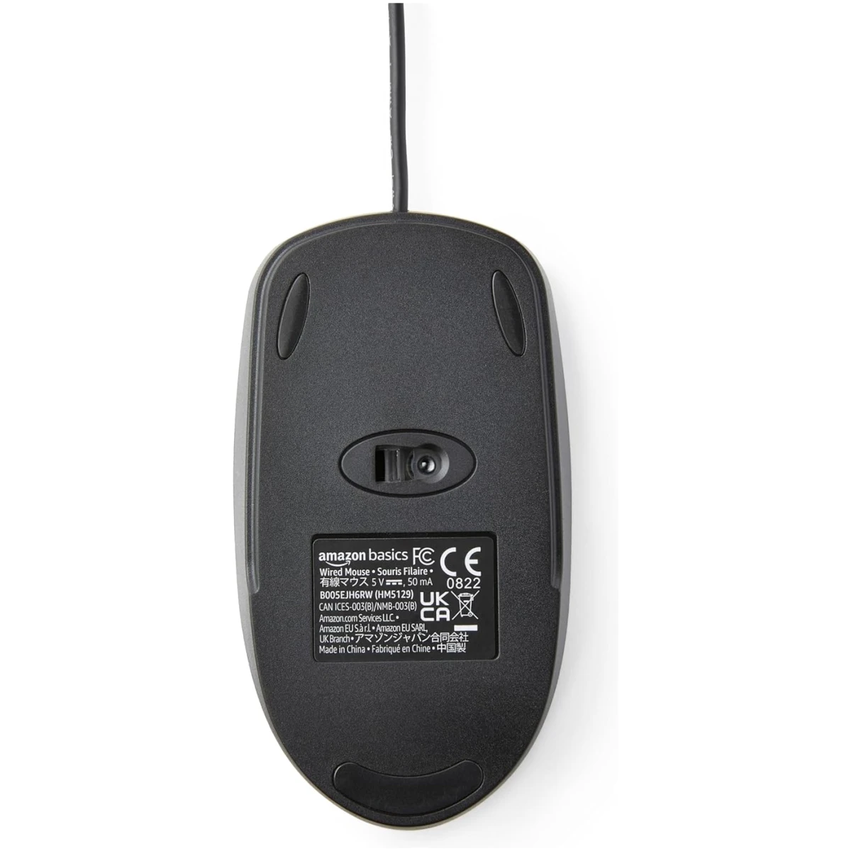 3-Button USB Wired Mouse with Scrolling and Tracking - Standard, Black