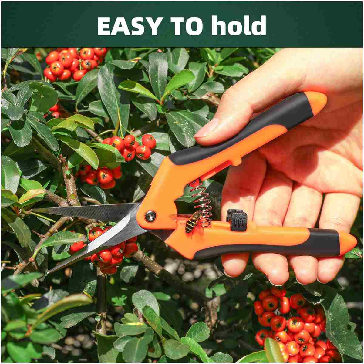 3-Pack Stainless Steel Pruning Shears, Pruning Snips and Clippers for Gardening