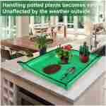 3 PCS 27"x 27" PE Waterproof Indoor & Outdoor Potting Mat, Green, 27" x 27"