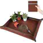 3 PCS 27"x 27" PE Waterproof Indoor & Outdoor Potting Mat, Green, 27" x 27"