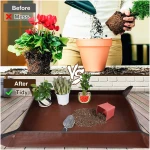 3 PCS 27"x 27" PE Waterproof Indoor & Outdoor Potting Mat, Green, 27" x 27"