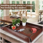 3 PCS 27"x 27" PE Waterproof Indoor & Outdoor Potting Mat, Green, 27" x 27"