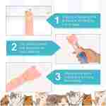 3pcs Cat Strip Squeeze Feeders, Cartoon Cute Cat Food Feeder Intelligent Kitten Lickable Snack Happy Spoon Multi-Functional Pet Puree Spoon Innovative Wet Treat Dispenser for...