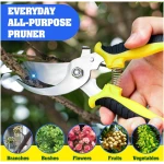 4 Pack Garden Pruning Shears, Stainless Steel Garden Shears, Gardening Shears, Garden Scissors, Garden Clippers, Pruning Snips, Pruning Shears for Gardening Tools (4PCS Yellow...