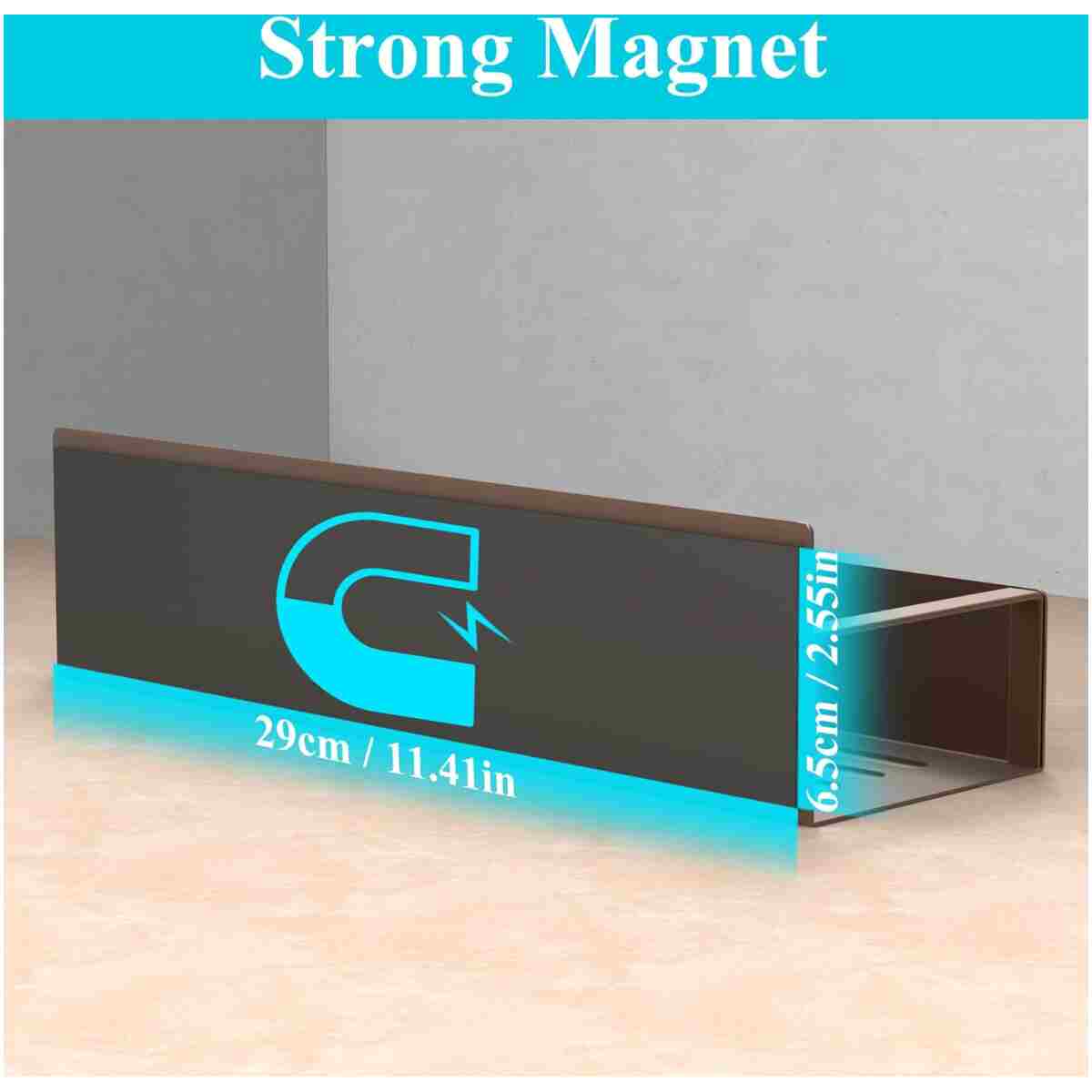 4 Pack Magnetic Spice Storage Rack Organizer for Refrigerator and Oven, Bronze Fridge Organizers and Storage