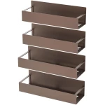 4 Pack Magnetic Spice Storage Rack Organizer for Refrigerator and Oven, Bronze Fridge Organizers and Storage
