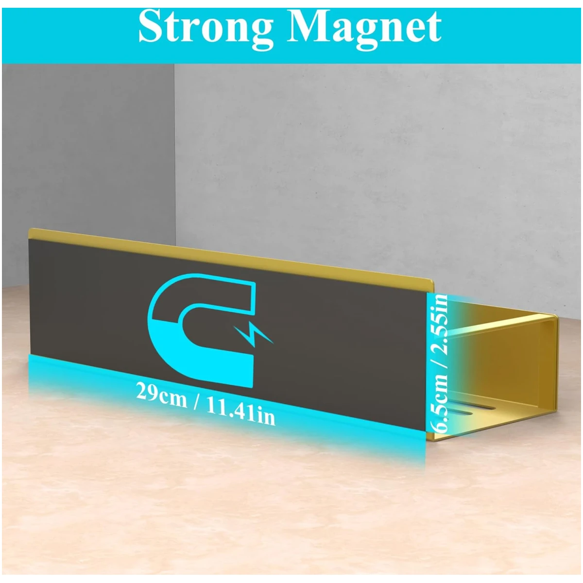 4 Pack Magnetic Spice Storage Rack Organizer for Refrigerator and Oven, Bronze Fridge Organizers and Storage