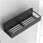 4 Pack Magnetic Spice Storage Rack Organizer for Refrigerator and Oven, Black Fridge Organizers and Storage