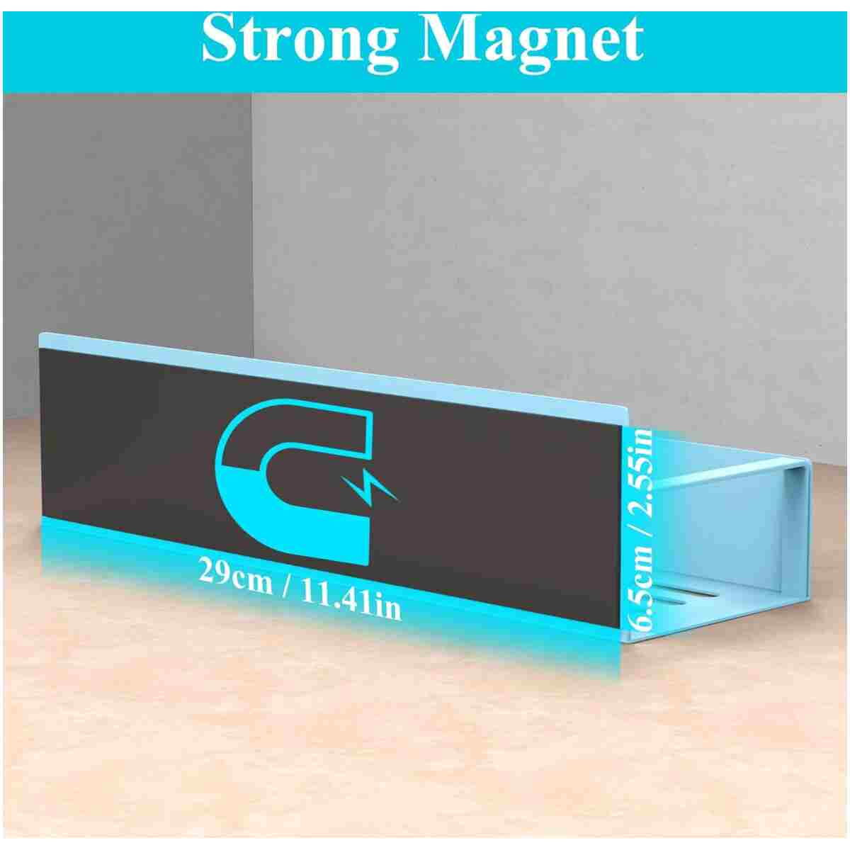 4 Pack Magnetic Spice Storage Rack Organizer for Refrigerator and Oven, Blue Fridge Organizers and Storage