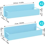 4 Pack Magnetic Spice Storage Rack Organizer for Refrigerator and Oven, Blue Fridge Organizers and Storage
