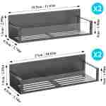 4 Pack Magnetic Spice Storage Rack Organizer for Refrigerator and Oven, Clear Fridge Organizers and Storage