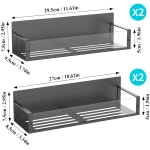 4 Pack Magnetic Spice Storage Rack Organizer for Refrigerator and Oven, Clear Fridge Organizers and Storage