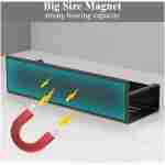4 Pack Magnetic Spice Storage Rack Organizer for Refrigerator and Oven, Jet Black Fridge Organizers and Storage
