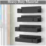 4 Pack Magnetic Spice Storage Rack Organizer for Refrigerator and Oven, Jet Black Fridge Organizers and Storage