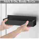 4 Pack Magnetic Spice Storage Rack Organizer for Refrigerator and Oven, Jet Black Fridge Organizers and Storage