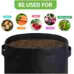 4 Pack Potato Growing Bag with Flap 10 Gallon Planter Pots with Handles and Harvest Window for Potato Tomato and Vegetables, Black Green Orange and Beige