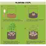 4 Pack Potato Growing Bag with Flap 10 Gallon Planter Pots with Handles and Harvest Window for Potato Tomato and Vegetables, Black Green Orange and Beige