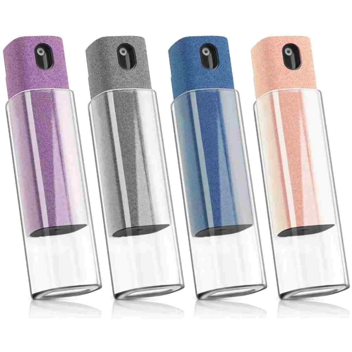 4 Pack Screen Cleaner 3-in-1 Touchscreen Mist Cleaner Spray and Microfiber Cloth Built-in Cleaning Solution Portable Reusable Fingerprint-Proof Spray Bottle for Phone Laptop...