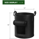 5-Pack 10 Gallon Potato Grow Bags, Garden Planting Bag with Reinforced Handle, Thickened Nonwoven Fabric Pots for Tomato, Vegetable and Fruits