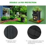 5-Pack 10 Gallon Potato Grow Bags, Garden Planting Bag with Reinforced Handle, Thickened Nonwoven Fabric Pots for Tomato, Vegetable and Fruits