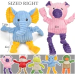 5 Pack Tough Dog Toys Stuffed Squeaky Dog Toys Assortment Plush Animal Dog Toy Value Bundle Puppy Pet Dog Toys for Small Medium Large Dogs