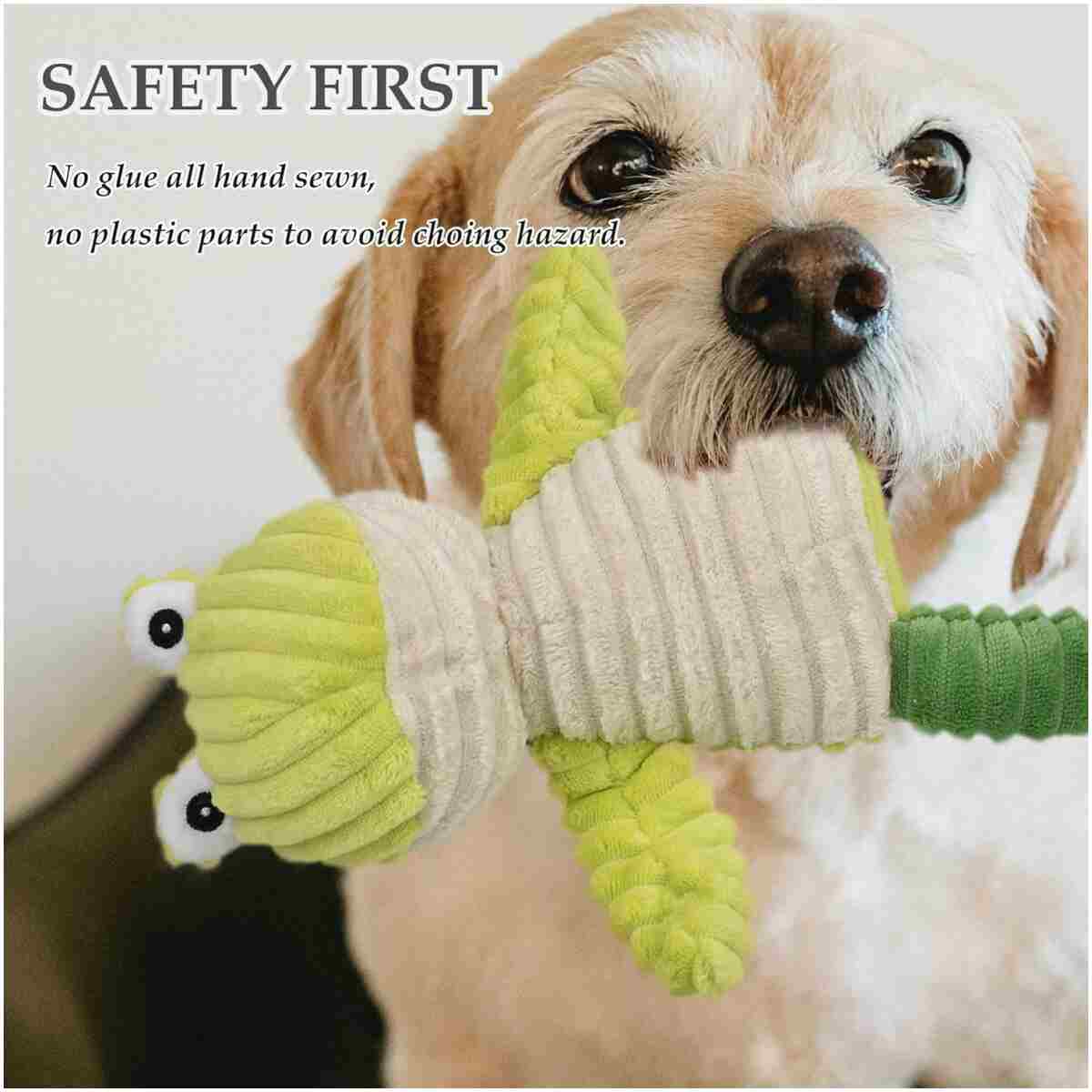 5 Pack Tough Dog Toys Stuffed Squeaky Dog Toys Assortment Plush Animal Dog Toy Value Bundle Puppy Pet Dog Toys for Small Medium Large Dogs