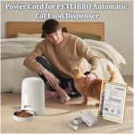 5V Charger for PETLIBRO Automatic Cat Feeder AC Adapter Compatible with PETLIBRO PLAF005 PLAF004 PLAF003 PLAF203 PLAF103 PLAF108 Rechargeable Cat Food Dispenser Power Supply Cord