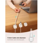 6 Pack Magnetic Cable Clips [Cable Smooth Adjustable] Cord Holder, Under Desk Cable Management, JOYROOM Adhesive Wire Holder Keeper Organizer for Home Office Desk Phone Car Wall...