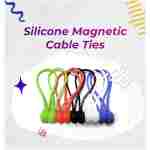 6 Pack Reusable Silicone Magnetic Cable Ties Twist Ties for Home/Office Cord Wrap, Cable Organizer, Magnetic Cord Holder, Cable Organizer Fridge Magnets - Perfect Smart Home...