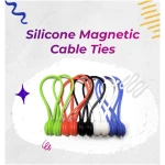 6 Pack Reusable Silicone Magnetic Cable Ties Twist Ties for Home/Office Cord Wrap, Cable Organizer, Magnetic Cord Holder, Cable Organizer Fridge Magnets - Perfect Smart Home...