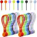 6 Pack Reusable Silicone Magnetic Cable Ties Twist Ties for Home/Office Cord Wrap, Cable Organizer, Magnetic Cord Holder, Cable Organizer Fridge Magnets - Perfect Smart Home...