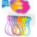 6 Pack Reusable Silicone Magnetic Cable Ties Twist Ties for Home/Office Cord Wrap, Cable Organizer, Magnetic Cord Holder, Cable Organizer Fridge Magnets - Perfect Smart Home...
