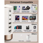 60W USB-C Charging Station for Multiple Devices, Universal 20W USB-C & 18W USB Charging Hub, Smart IC Identification Technology Charging Tower for iPhone iPad Tablets...
