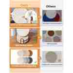 8 件带支架的饮料杯垫，8 种颜色吸水杯垫，适用于饮料，简约杯垫，棉质杯垫套装，编织杯垫，适用于咖啡桌、家居装饰、酒吧、乔迁...