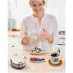 8 件带支架的饮料杯垫，8 种颜色吸水杯垫，适用于饮料，简约杯垫，棉质杯垫套装，编织杯垫，适用于咖啡桌、家居装饰、酒吧、乔迁...