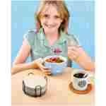 8 件带支架的饮料杯垫，8 种颜色吸水杯垫，适用于饮料，简约杯垫，棉质杯垫套装，编织杯垫，适用于咖啡桌、家居装饰、酒吧、乔迁...