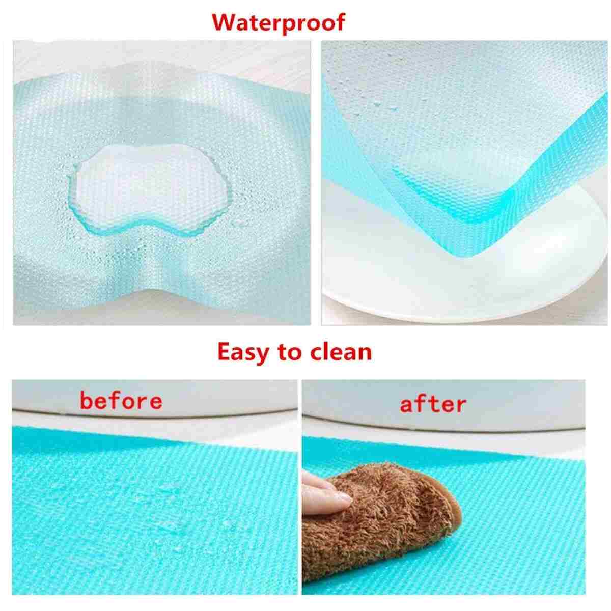 9 Pack Refrigerator Mats,Washable Fridge Mats Liners Easy to Clear Fridge Pads Mat Shelves Drawer Table Mats Refrigerator Liners for Shelves,3Red/3Green/3Blue
