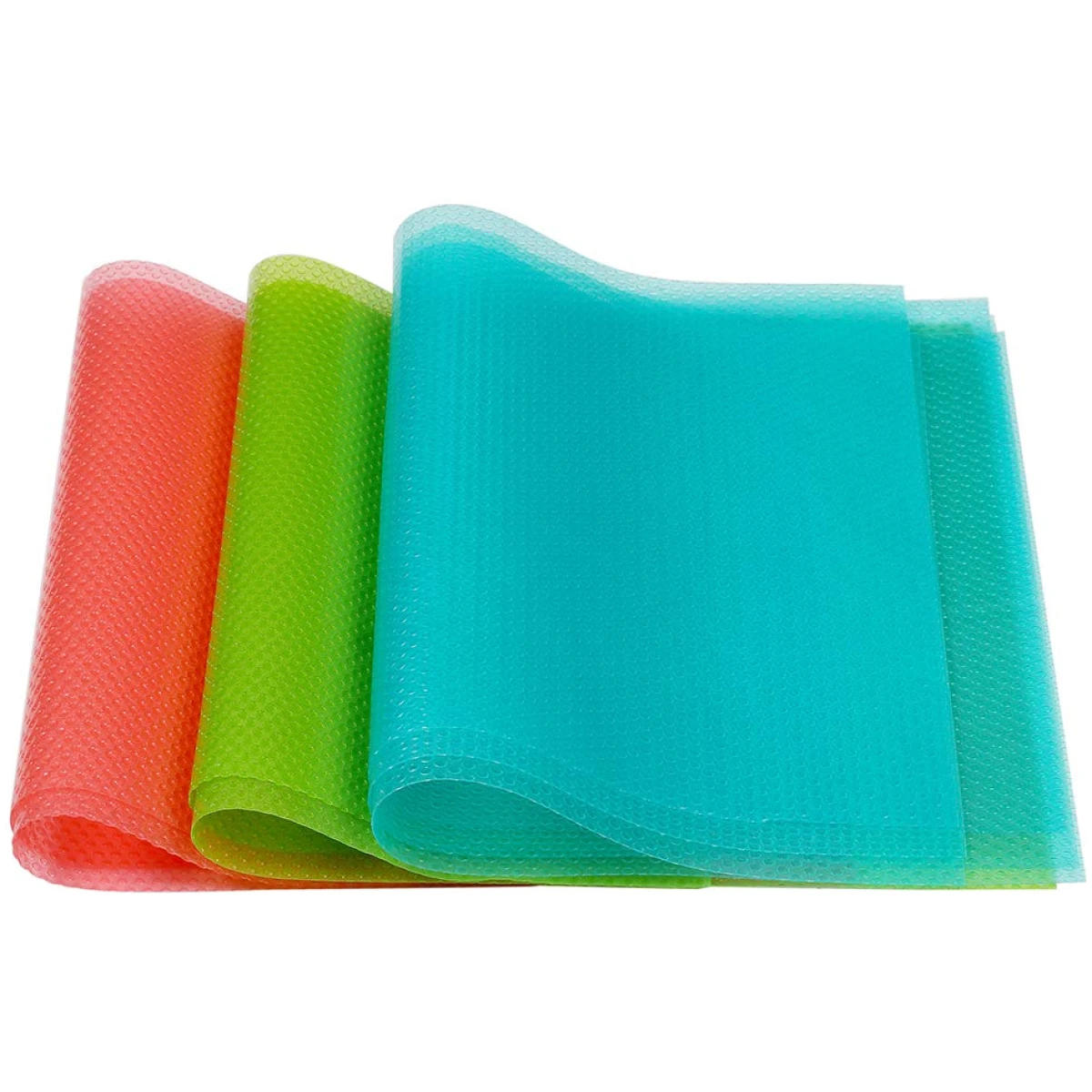 9 Pack Refrigerator Mats,Washable Fridge Mats Liners Easy to Clear Fridge Pads Mat Shelves Drawer Table Mats Refrigerator Liners for Shelves,3Red/3Green/3Blue