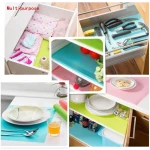 9 Pack Refrigerator Mats,Washable Fridge Mats Liners Easy to Clear Fridge Pads Mat Shelves Drawer Table Mats Refrigerator Liners for Shelves,3Red/3Green/3Blue