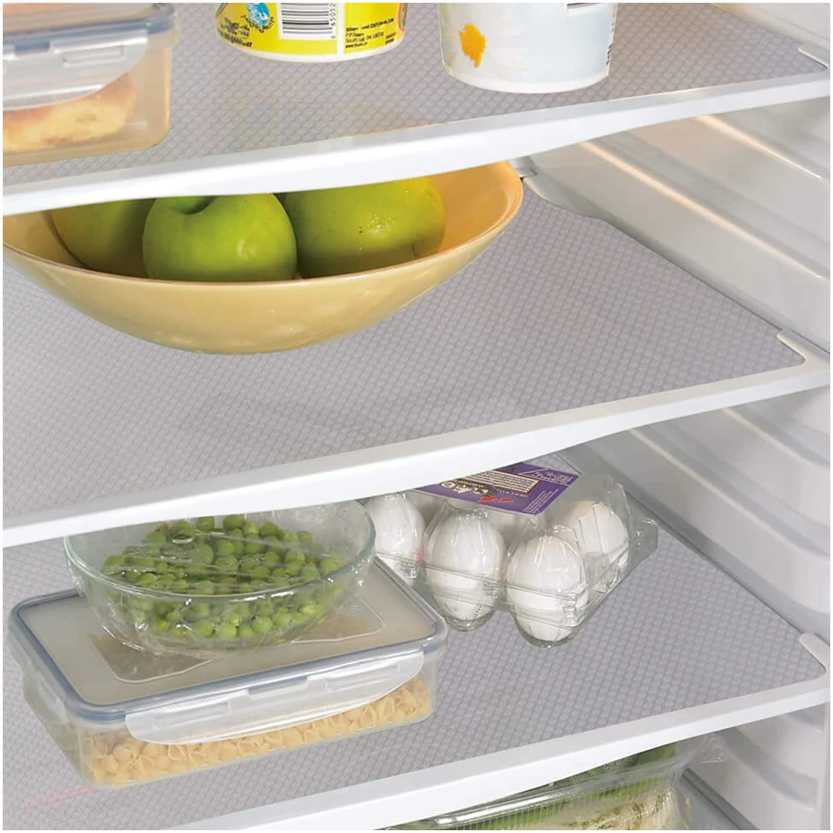 9 Pack Refrigerator Mats,Washable Fridge Mats Liners Easy to Clear Fridge Pads Mat Shelves Drawer Table Mats Refrigerator Liners for Shelves,3Red/3Green/3Blue