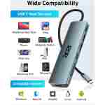 Acer USB C 集线器，7 合 1 USB C 转 HDMI 分配器，2 USBA 3.1 GEN1 和 5Gbps Type-C 数据端口，带 4K HDMI 端口的 Type C 适配器，PD 100W 充电，SD 卡读卡器，适用于笔记本电脑、PC、...