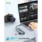 Acer USB C 集线器，7 合 1 USB C 转 HDMI 分配器，2 USBA 3.1 GEN1 和 5Gbps Type-C 数据端口，带 4K HDMI 端口的 Type C 适配器，PD 100W 充电，SD 卡读卡器，适用于笔记本电脑、PC、...