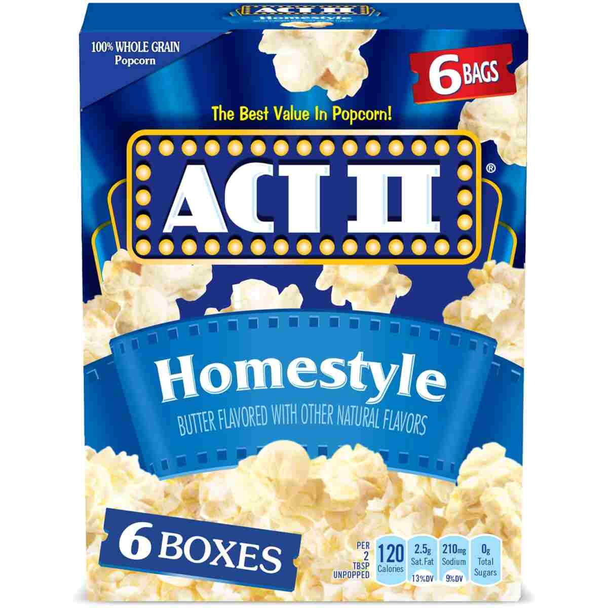 ACT II Butter Lovers Microwave Popcorn, 3-Count 2.75-oz. Bags
