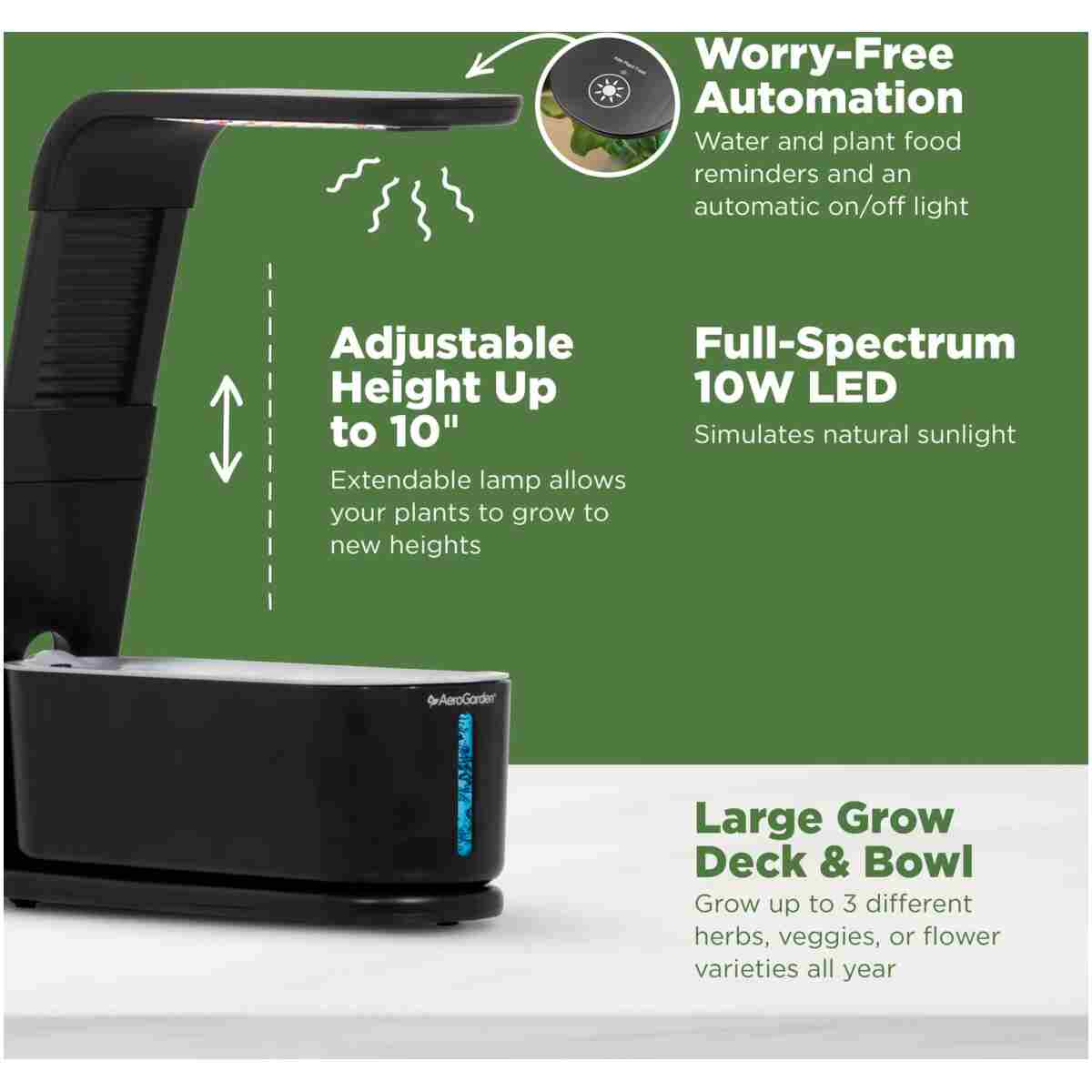 AeroGarden Sprout - Indoor Garden with LED Grow Light, Black