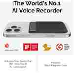 AI Voice Recorder, PLAUD Note Voice Recorder w/Case, App Control, Transcribe & Summarize with AI Technology, Support 112 Languages, 64GB Memory, Audio Recorder for Lectures,...