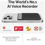 AI Voice Recorder, PLAUD Note Voice Recorder w/Case, App Control, Transcribe & Summarize with AI Technology, Support 112 Languages, 64GB Memory, Audio Recorder for Lectures,...