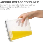 Airtight Food Storage Containers with Lids, Vtopmart 24 pcs Plastic Kitchen and Pantry Organization Canisters for Cereal, Dry Food, Flour and Sugar, BPA Free, Includes 24...