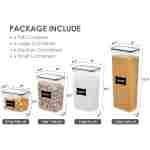 Airtight Food Storage Containers with Lids, Vtopmart 24 pcs Plastic Kitchen and Pantry Organization Canisters for Cereal, Dry Food, Flour and Sugar, BPA Free, Includes 24...